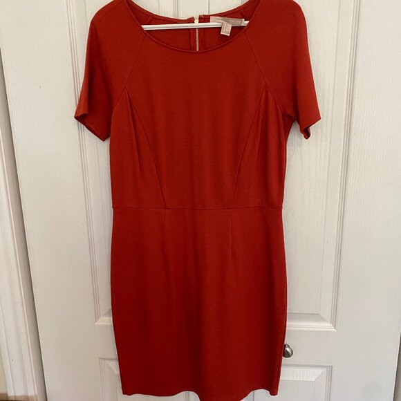 "Peplum" style dress, dark orange (copper-ish) - Picture 1 of 12